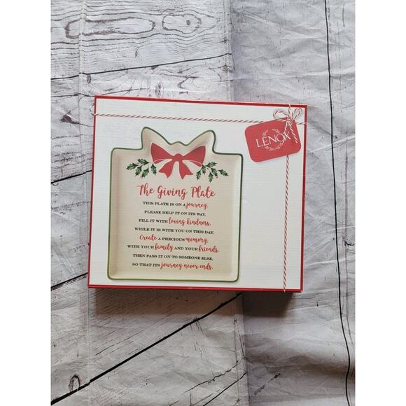 LENOX Hosting the Holidays Christmas Giving Plate New Open Box - Picture 8 of 9